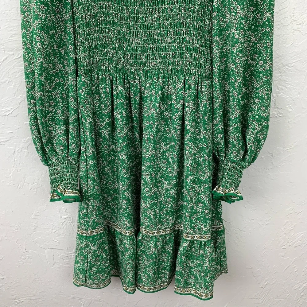 NWT Max Studio Floral Long Sleeve Smocked Dress XS - Picture 6 of 10